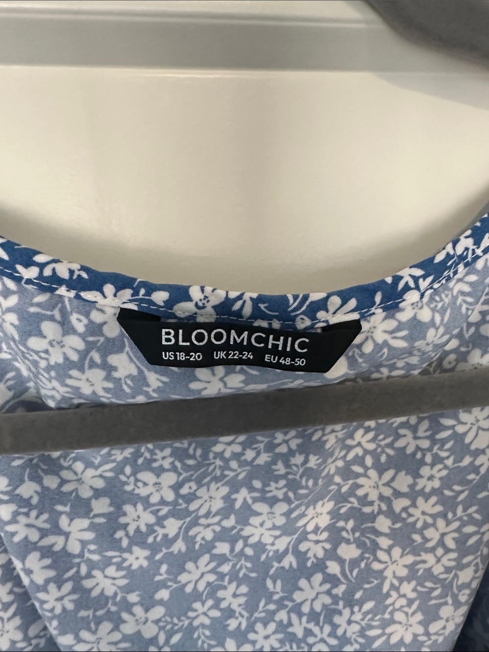 BloomChic Blue Floral Midi Dress - Picture 2 of 2